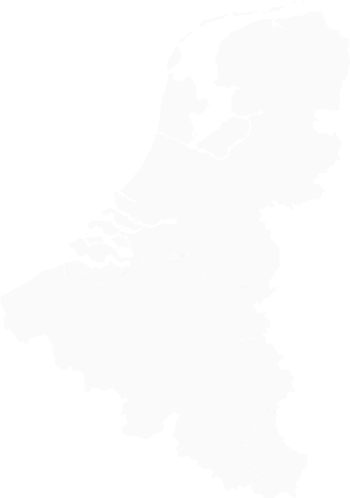 Benelux kaart transparant lichtgrijs